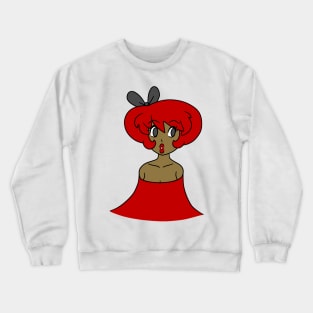 Cute Red Girl Crewneck Sweatshirt